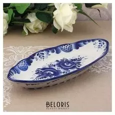 Блюдо «Селедочница», 28,5х13,5х4 см, гжель
