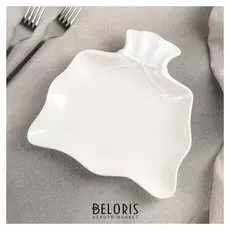 Блюдо сервировочное «Мешочек», 20×19 см, цвет белый