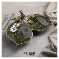 Блюдо сервировочное «Соловушки на листе», 32×24×9 см