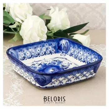 Блюдо «Сухарница», гжель