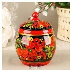 Бочонок, 14х11 см, хохлома