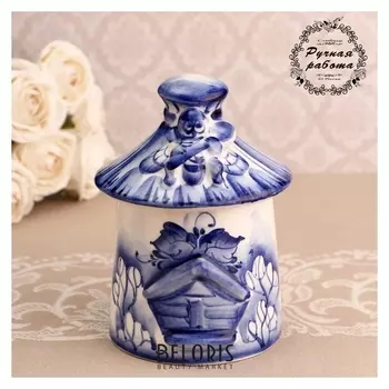 Бочонок для меда "Улей", гжель