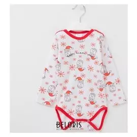 Боди детское, цвет белый/коты, рост 86 см