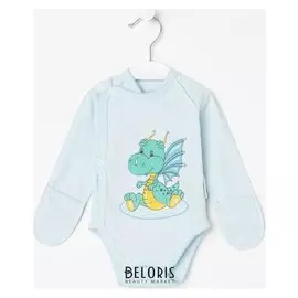 Боди детское, цвет голубой, рост 62 см