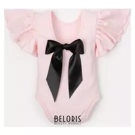 Боди детское крошка Я "Чёрный бант", рост 62-68 см (22), 3-6 мес.