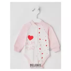 Боди для девочки Сердечки, рост 68 см