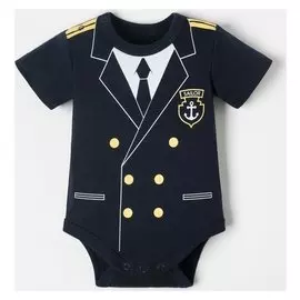 Боди крошка Я "Капитан", рост 68-74 см, (Р-р24), синий