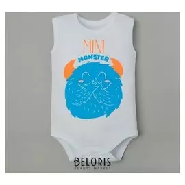 Боди крошка Я "Monster. Mini", белый, р. 22, рост 62-68 см