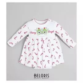 Боди-платье крошка Я "Winter Party", рост 80-86 см, белый