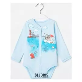 Боди «Радуга» детское, цвет голубой, рост 62 см (40)