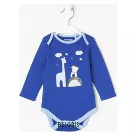 Боди с длинным рукавом, цвет электрик, рост 68 см (6 месяцев)