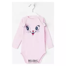 Боди с длинным рукавом, цвет лиловый, рост 62 см (3 месяцев)