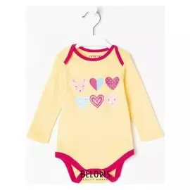 Боди с длинным рукавом, цвет жёлтый, рост 62 см (3 месяцев)