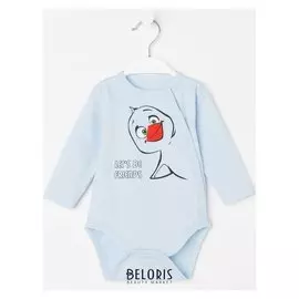 Боди Утенок, цвет голубой, рост 80 см (48)