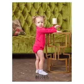 Боди-водолазка детская, цвет светло-вишневый, рост 80 см