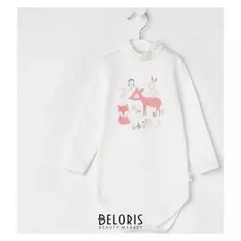 Боди-водолазка Wooly Wool, цвет молочный, рост 74 см