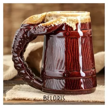 Бокал "Рак бочка", коричневый, 0.7 л