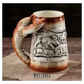 Бокал "Рак кабан", глазурь, 0.9 л