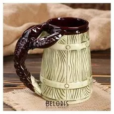 Бокал "Рак", зелёная глазурь, 0.85 л