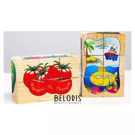 Большой набор кубиков. пазлы на кубиках 5 (12 кубиков)