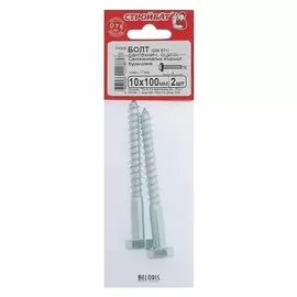 Болт сантехнический оцинк. DIN 571 10х100, 2 шт