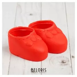 Ботинки для куклы «Бант», длина подошвы: 7,5 см, 1 пара, цвет красный