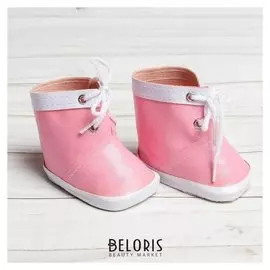 Ботинки для куклы «Завязки», длина подошвы: 7,6 см, 1 пара, цвет нежно-розовый