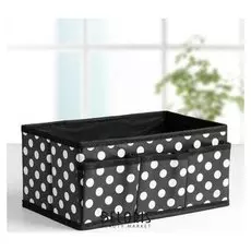Бокс для мелочей «Горошек», 3 кармана, 25×15×12 см, цвет чёрно-белый