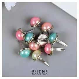 Брадсы для скрапбукинга "Полужемчужины" набор 10 шт 2,1х1,2х1,2 см