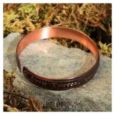 Браслет "Ангелу хранителю", узкий, медь