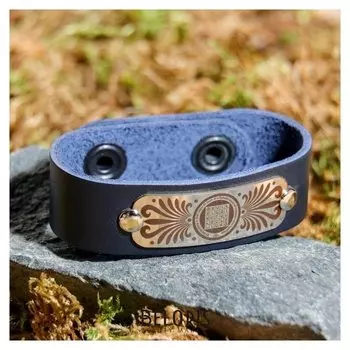 Браслет "Богатым будешь", натуральная кожа, сталь