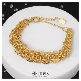 Браслет "Цепь" габарит, цвет золото, 28см