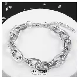 Браслет "Цепь" классика, цвет серебро