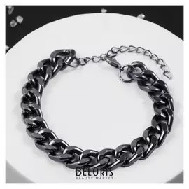 Браслет "Цепь" огранки, цвет серый металл