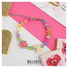 Браслет детский бабочки две