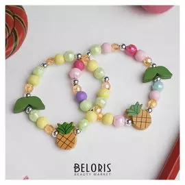 Браслет детский "Выбражулька" ананас с листочками