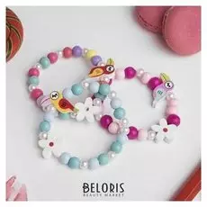 Браслет детский "Выбражулька" тукан с цветочком