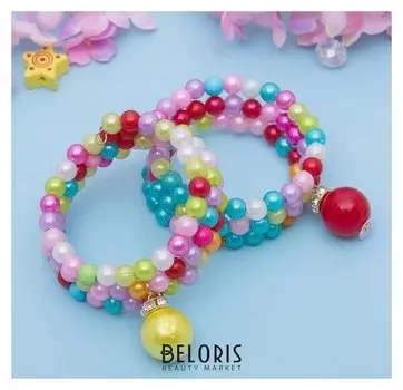 Браслет детский "Выбражулька" жемчужинки, 3 нити