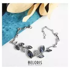 Браслет "Галиотис" листочки, цвет зеленый