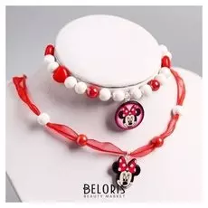 Браслет и чокер детские, набор для создания, минни маус