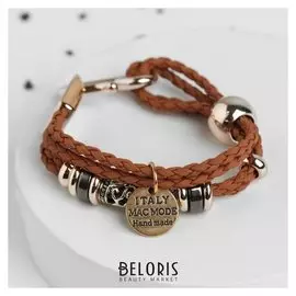 Браслет "Каникулы" цвет коричневый в золоте