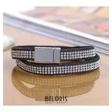 Браслет кожа "Каменная роскошь"