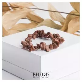 Браслет крошка на резинке "Авантюрин коричневый"