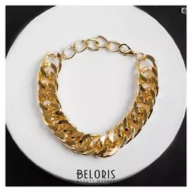 Браслет металл "Цепь" античность, цвет золото, 17,5см D51174