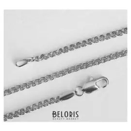 Браслет металл "Цепь" колос, цвет серебро, ширина 2 мм, L=18 см