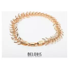 Браслет металл "Цепь" пальма, цвет золото, L=18см
