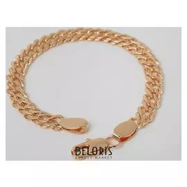 Браслет металл "Цепь" широкая, цвет золото, 18см