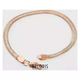 Браслет металл "Цепь" снейк, цвет серебряно-золотой, ширина 4 мм, L=20 см