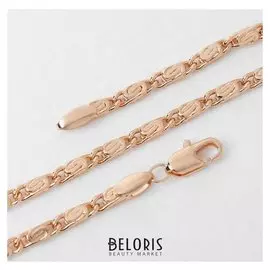 Браслет металл "Цепь" улитка, цвет золото, ширина 3 мм, L=18
