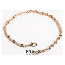 Браслет металл "Цепь" узкий завиток, цвет золото, ширина 3 мм, L=20 см